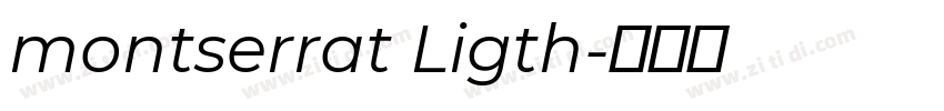montserrat Ligth字体转换